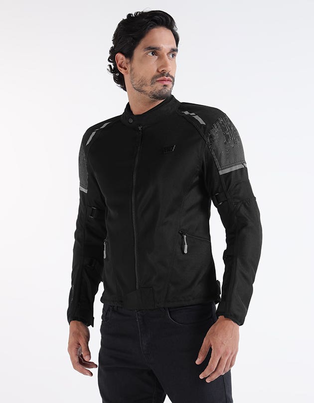Royal Enfield Streetwind Eco 3 Riding Jacket in Red, Green and Grey