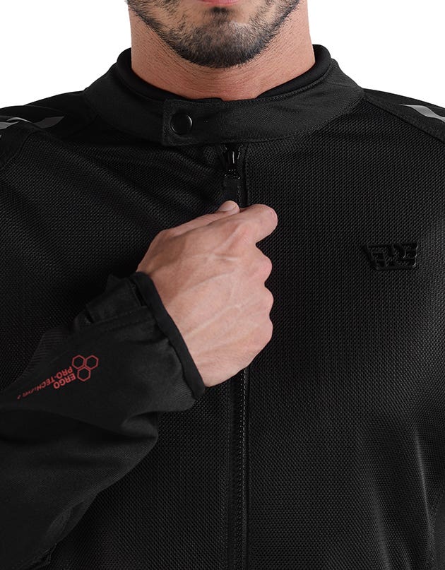 Royal Enfield Streetwind Eco 3 Riding Jacket in Red, Green and Grey