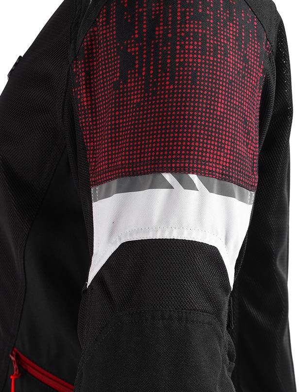 Royal Enfield Streetwind Eco 3 Riding Jacket in Red, Green and Grey