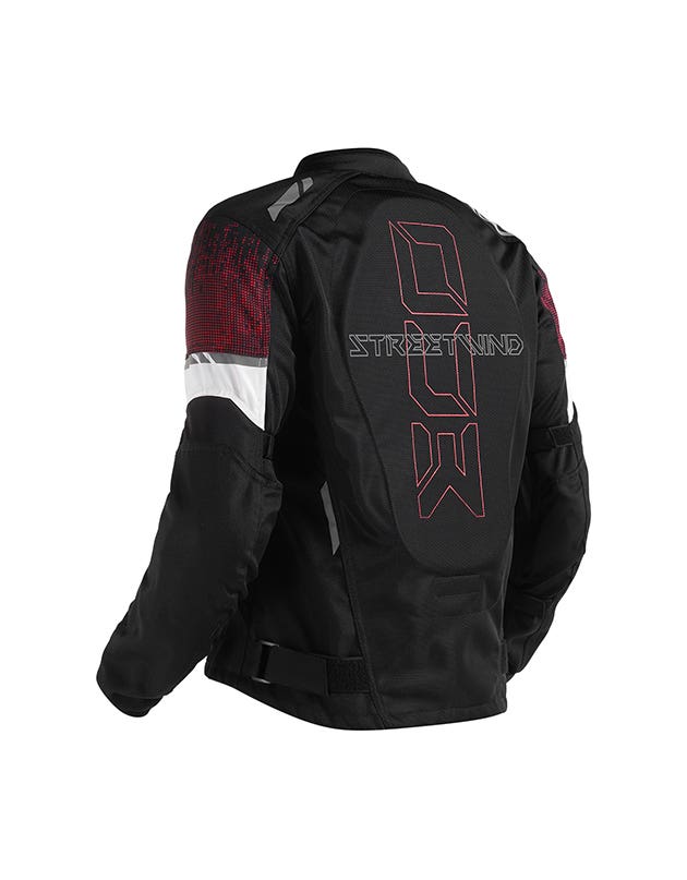 Royal Enfield Streetwind Eco 3 Riding Jacket in Red, Green and Grey