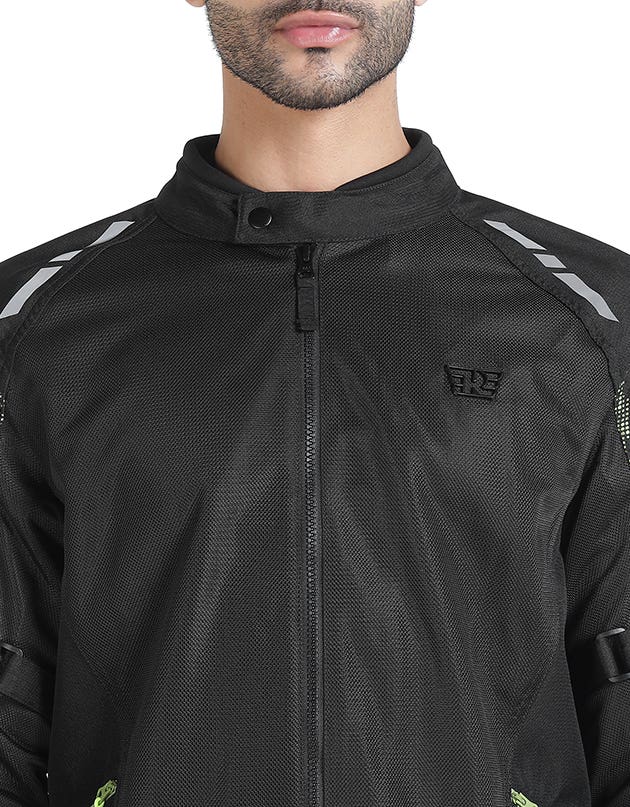 Royal Enfield Streetwind Eco 3 Riding Jacket in Red, Green and Grey