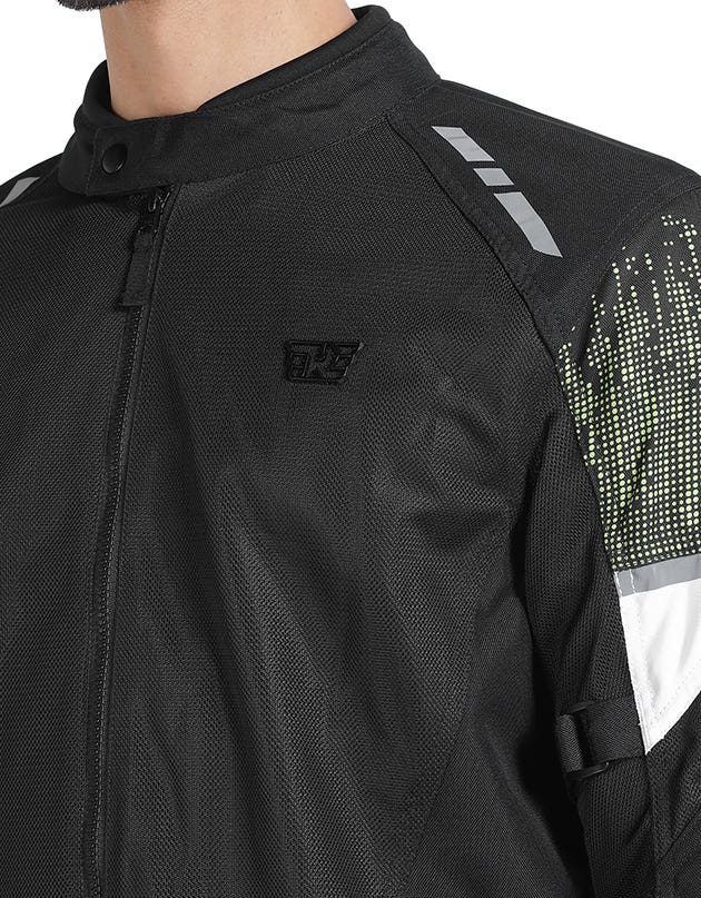Royal Enfield Streetwind Eco 3 Riding Jacket in Red, Green and Grey