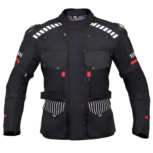 BBG Adventure Riding Jacket for men with chest guard, CE Level 2 armour, waterproof rain jacket and removable thermal jacket
