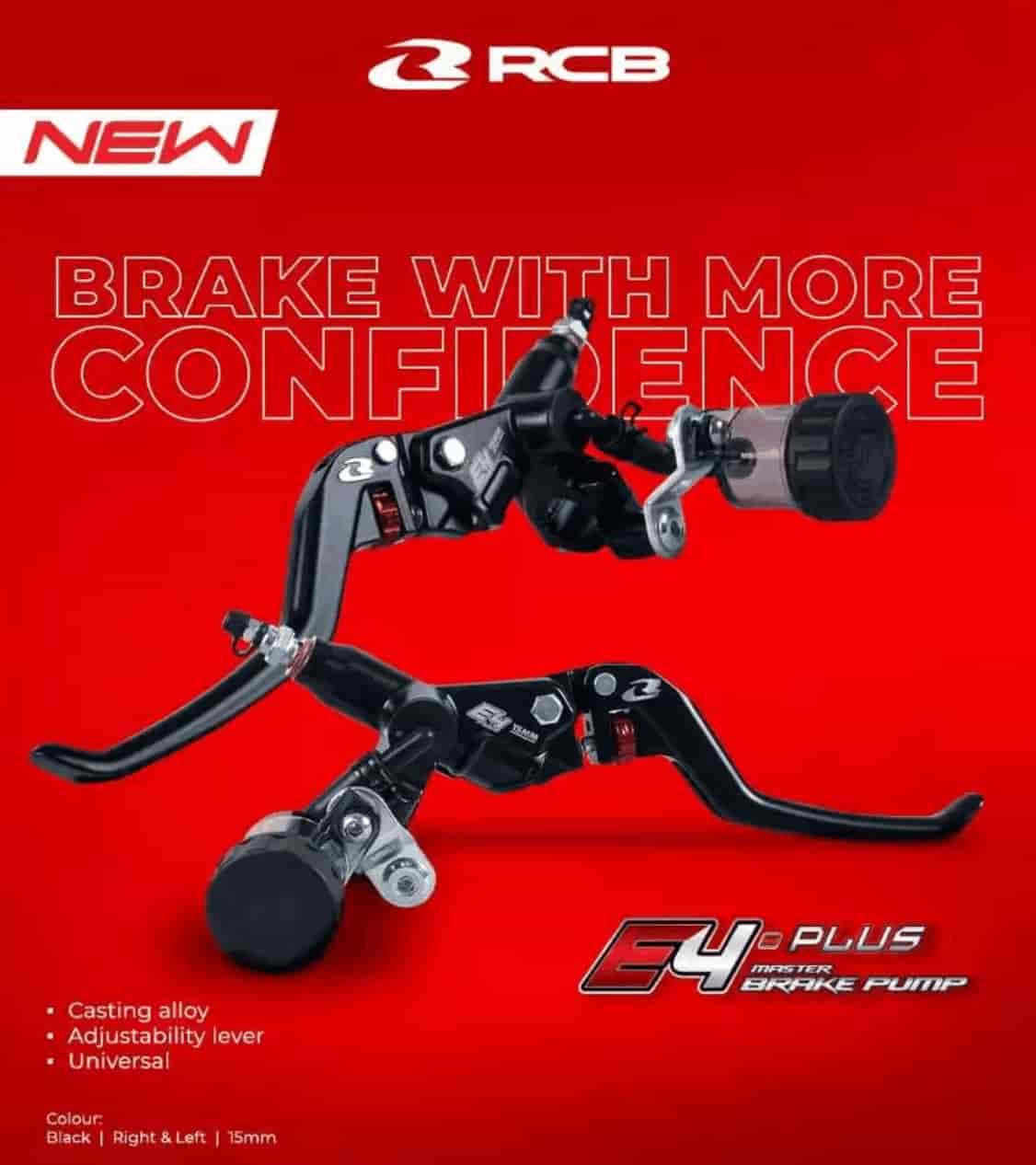 RCB E4+ RH 15mm black front master brake pump 01BP063B