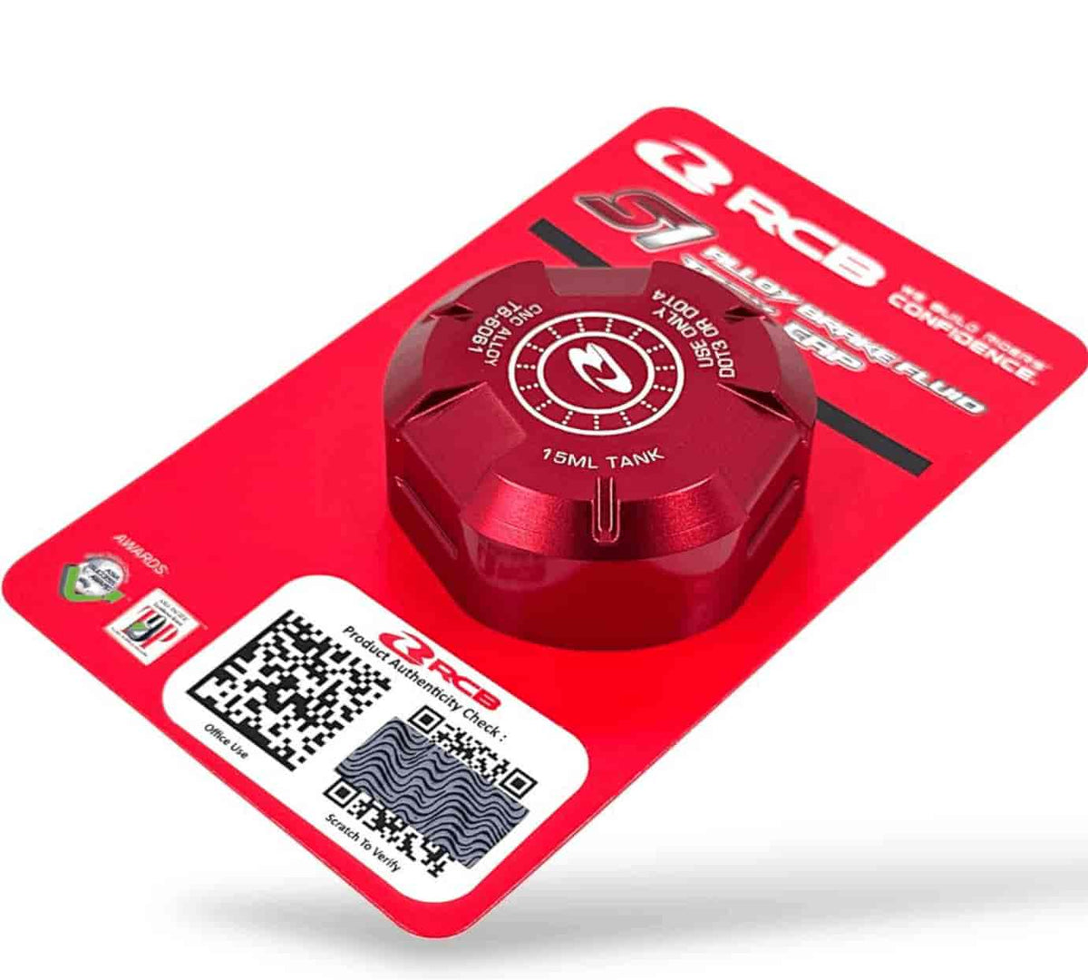 RCB S1 Alloy Brake Fluid Tank Cap 15ml in Red