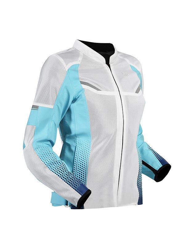 Royal Enfield Tourer Women’s Riding Jacket in Blue and Golden