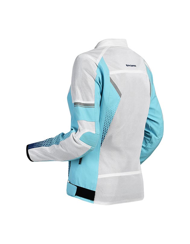 Royal Enfield Tourer Women’s Riding Jacket in Blue and Golden