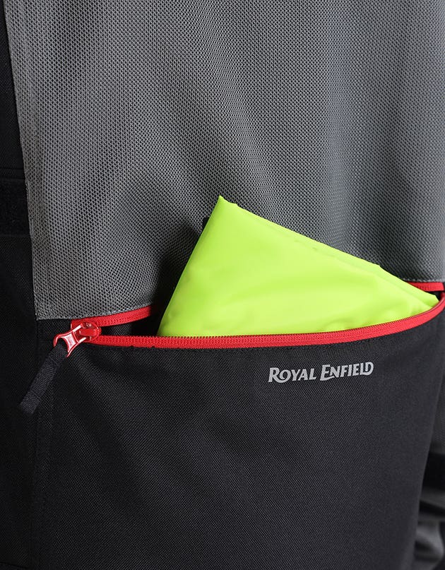 Royal Enfield Crossroader V2 Grey Neon riding jacket with CE armour