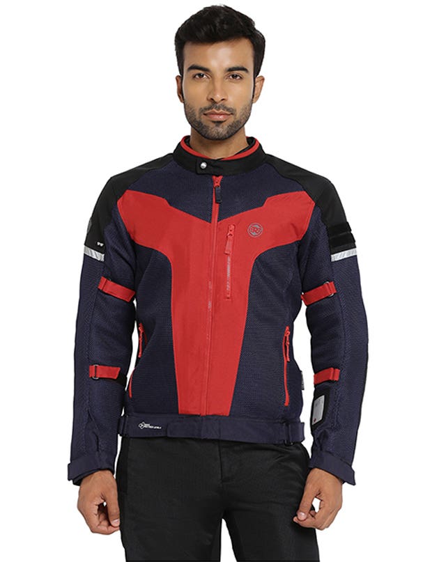Royal Enfield Windfarer V2 All Weather Riding Jacket | Green, Black & Blue | CE Level 2 Armour | S–2XL