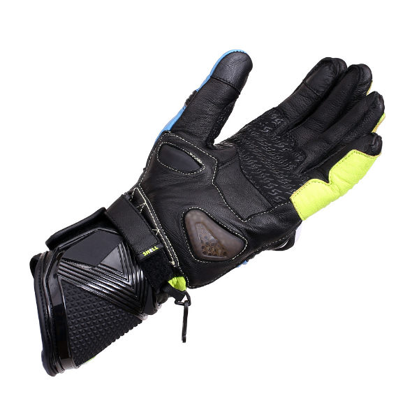BBG Snell Race Tech leather motorcycle riding gloves with TPU protection
