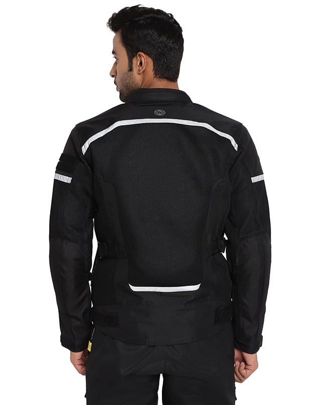 Royal Enfield Windfarer V2 Riding Jacket in Green Black and Blue