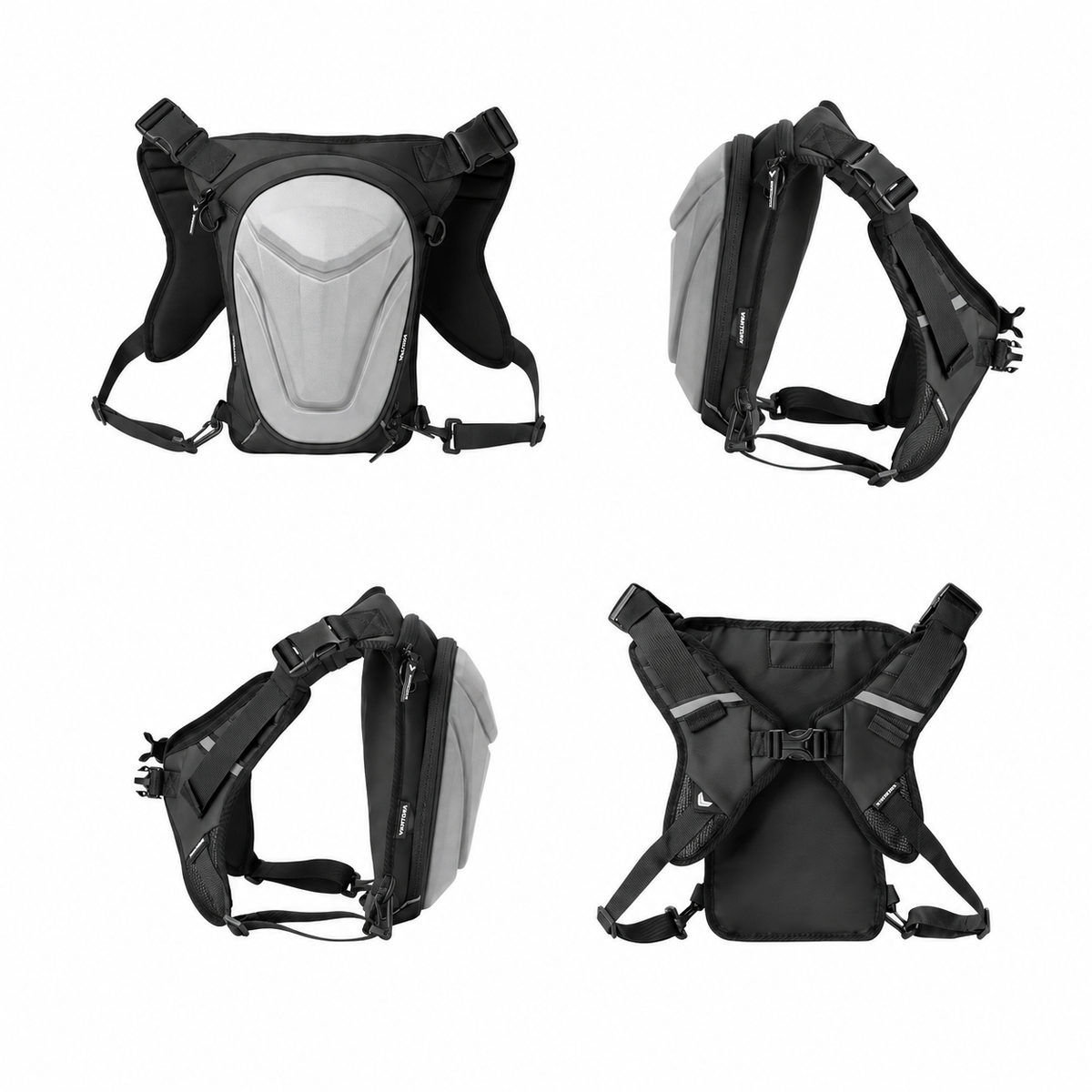 Vantora ARC 4-in-1 Travel Bag Convertible Crossbody Sling Thigh Bag Waist Pouch and Motorcycle Tank Bag