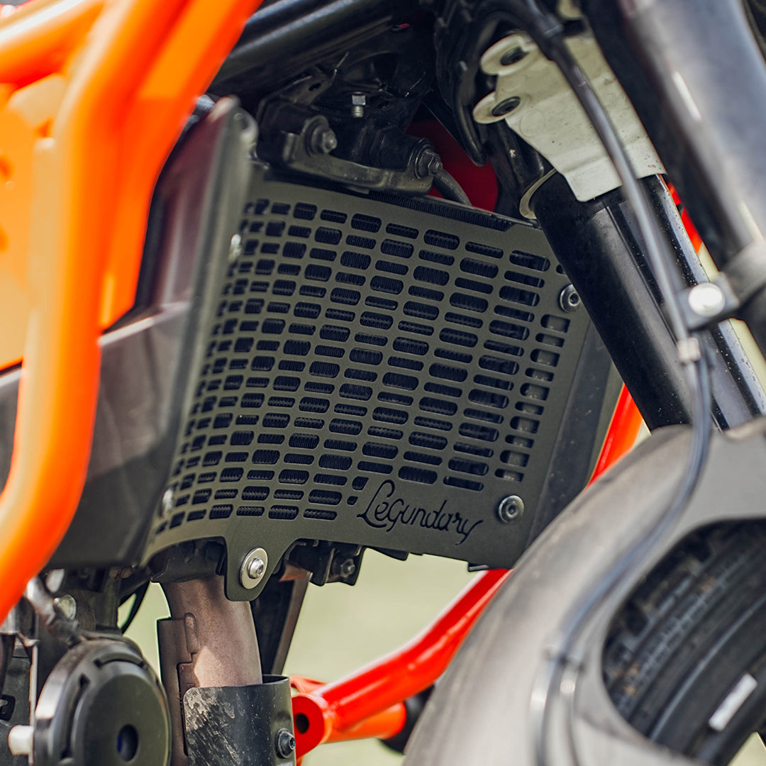 Legundary Custom KTM 390 Enduro R Vector Radiator Grill Black aluminium radiator guard protector