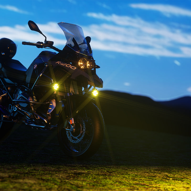 LBC Moto Kewig K7 180W motorcycle auxiliary lights 18000 lumens LED fog lights dual color waterproof spotlight