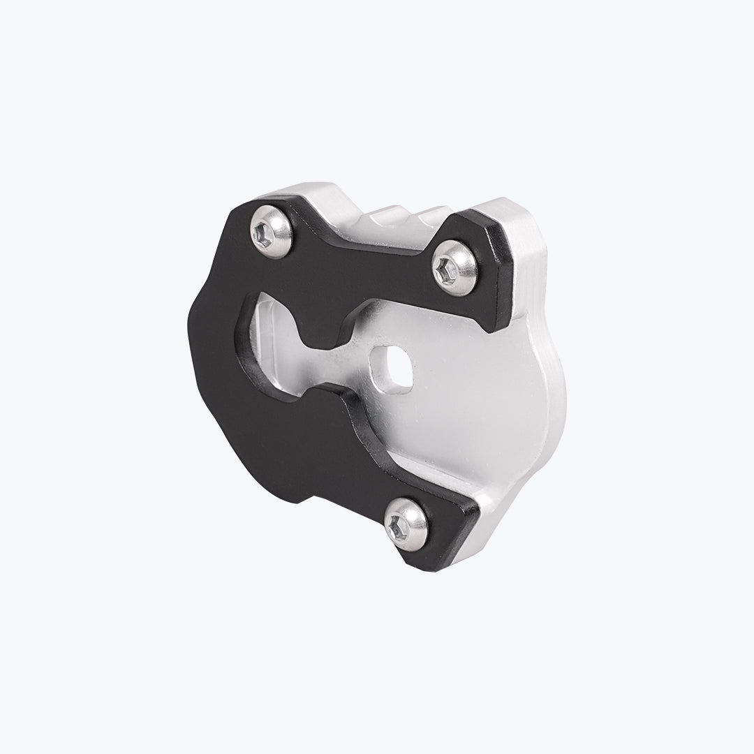 Legundary Custom KTM 390 Enduro R Fortis Side Stand Base black silver mild steel aluminium parking support plate
