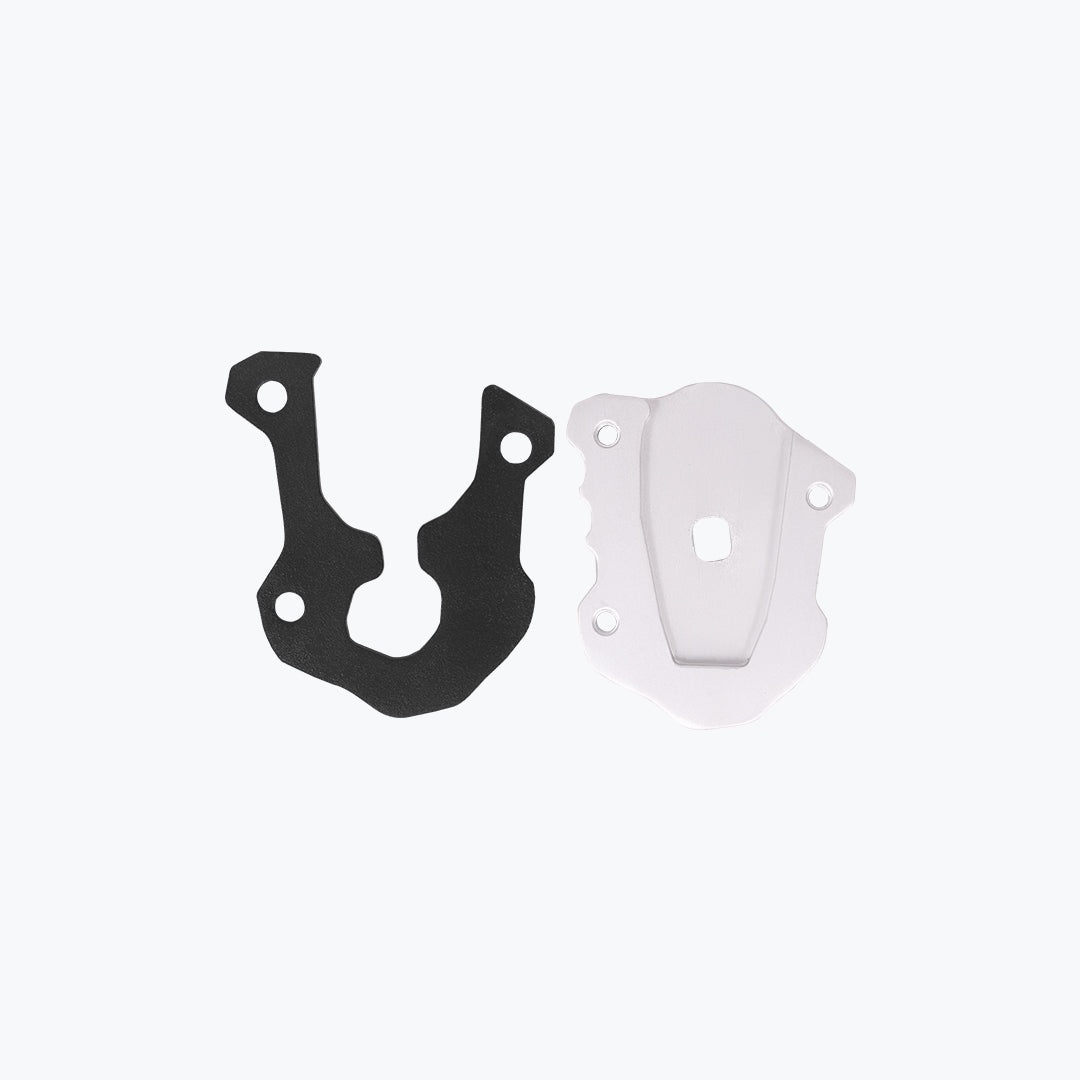 Legundary Custom KTM 390 Enduro R Fortis Side Stand Base black silver mild steel aluminium parking support plate
