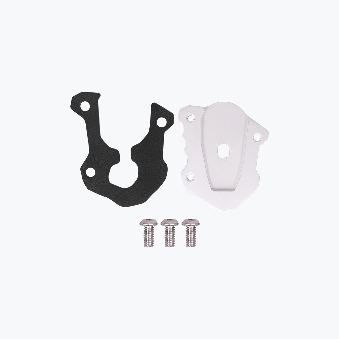 Legundary Custom KTM 390 Enduro R Fortis Side Stand Base black silver mild steel aluminium parking support plate