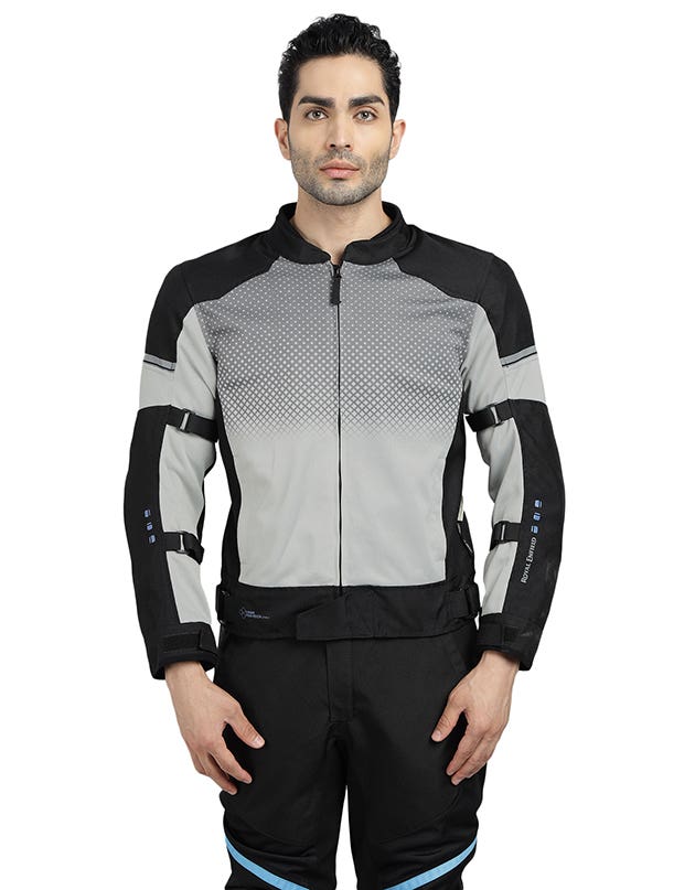 Royal Enfield High Street Eco CE L2 Riding Jacket in Blue and Grey
