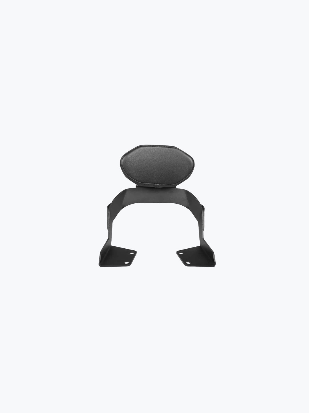 Legundary Custom Hunter 350 back rest with carrier black mild steel Rexine pillion support