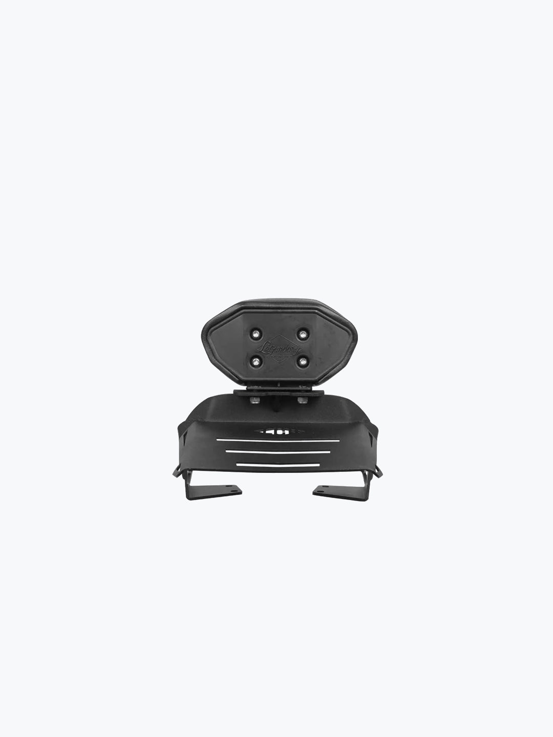 Legundary Custom Hunter 350 back rest with carrier black mild steel Rexine pillion support
