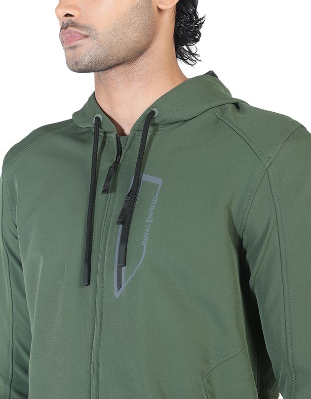 Royal Enfield Urbanite Class A Riding Sweatshirt in Black and Olive