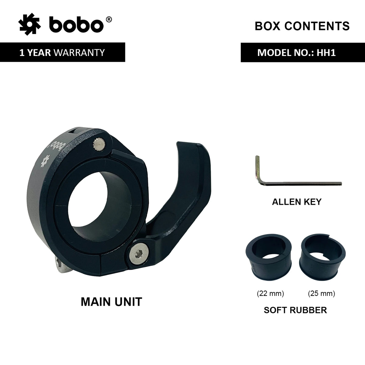 BOBO HH1 handlebar hook motorcycle scooter bike utility hook helmet bag holder accessory
