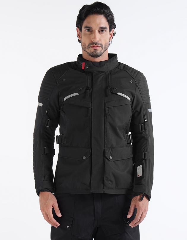 Royal Enfield Nirvik V3 Class A Riding Jacket in Olive and Black