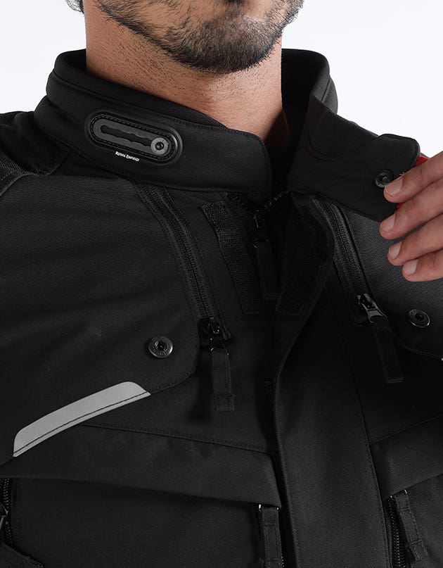 Royal Enfield Nirvik V3 Class A Riding Jacket in Olive and Black