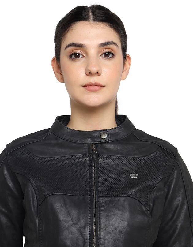 Royal Enfield Classic Leather Women’s Class AA Riding Jacket in Black