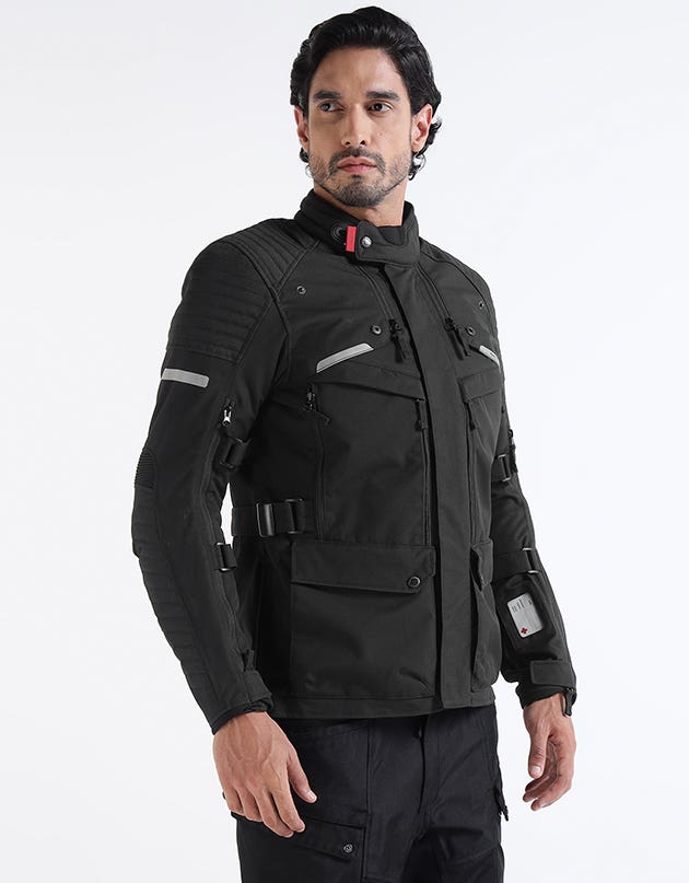 Royal Enfield Nirvik V3 Class A Riding Jacket in Olive and Black