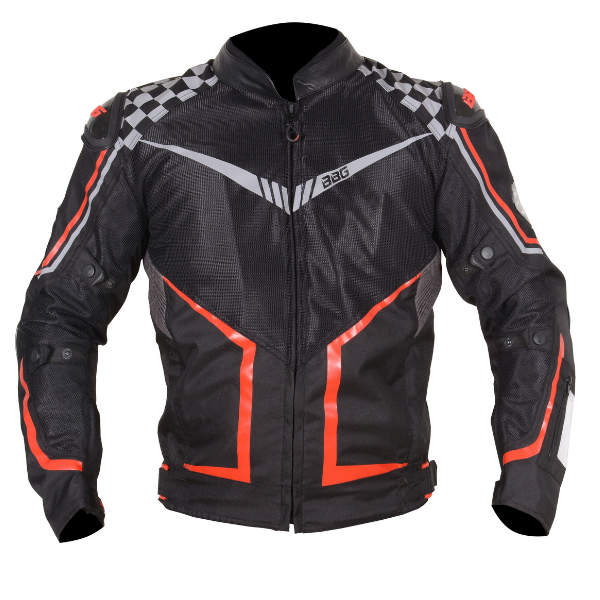 BBG Grand Prix motorcycle riding jacket with chest guard and CE Level 2 armour