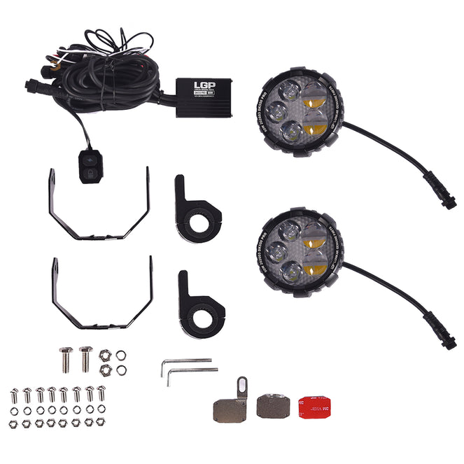 LGP DK-550 PRO 90W LED spotlight for bike and car waterproof auxiliary fog light dual beam driving lamp