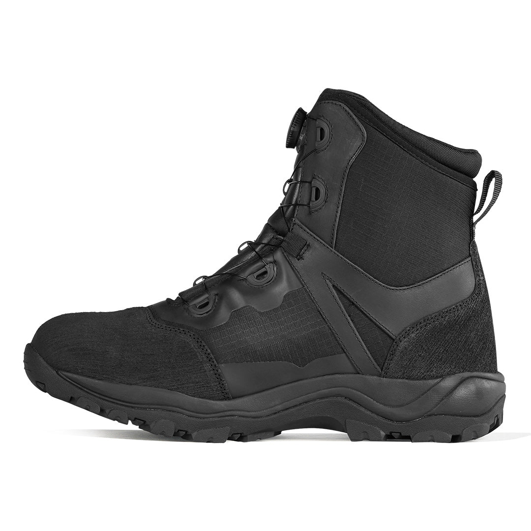 KORDA Recon black motorcycle riding boots with D3O ankle armour