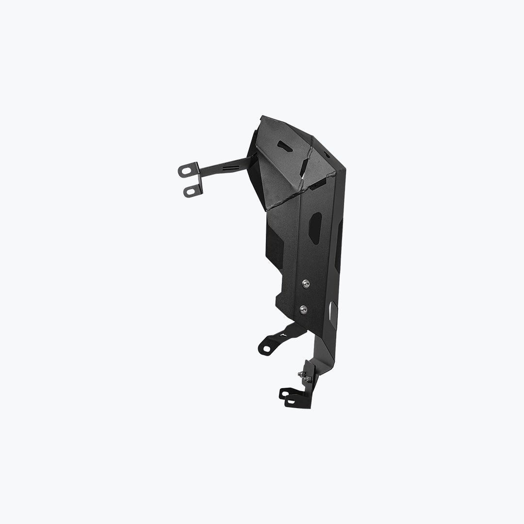 Legundary Custom Honda NX500 Vambrace Bash Plate Black – sturdy aluminium engine sump guard skid plate, providing reliable underbody protection and a sleek black finish for the Honda NX500.