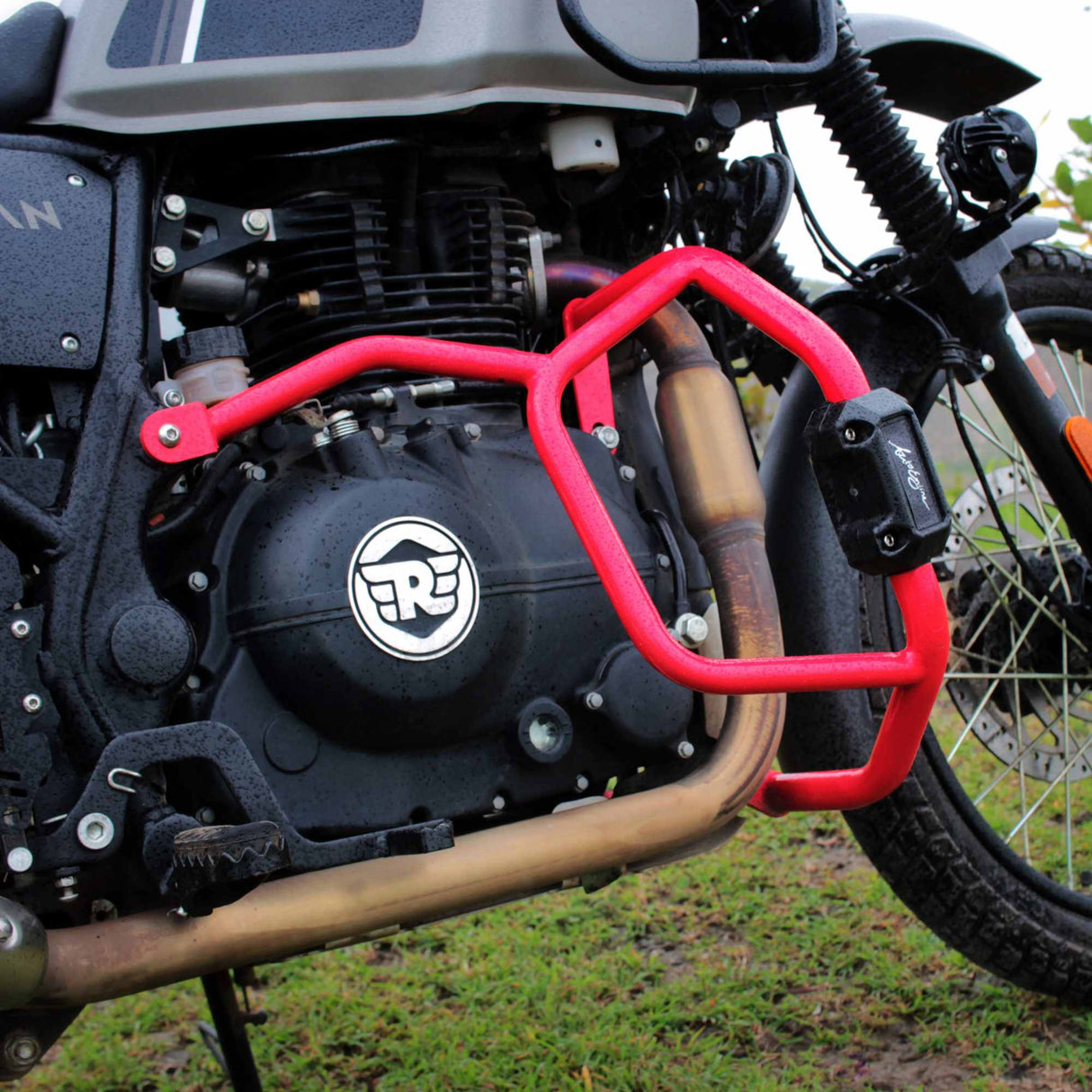 Auto Engina Crash/Leg Guard for Royal Enfield Himalayan 411 | Heavy-Duty Steel Protection with Built-In Sliders