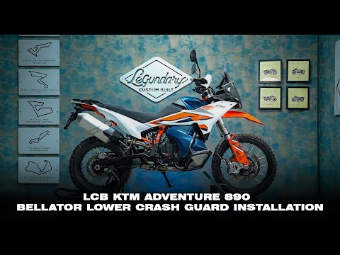 Legundary Custom KTM ADV 890 Bellator Lower Crash Guard Orange mild steel engine and chassis protection bar