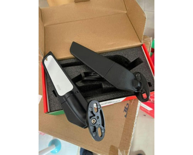 Stealth Wing Fin universal rear view mirrors for fairing bikes with billet aluminium convex glass