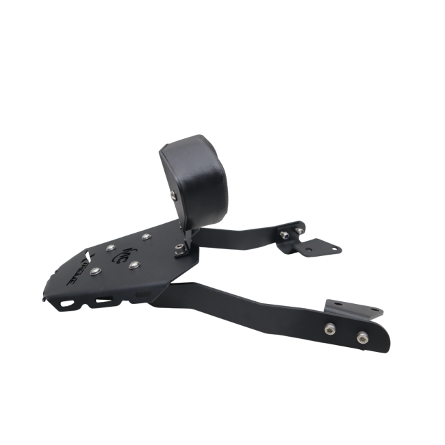 Motocare CNC luggage carrier with pillion backrest installed on Hero Xtreme 250R motorcycle