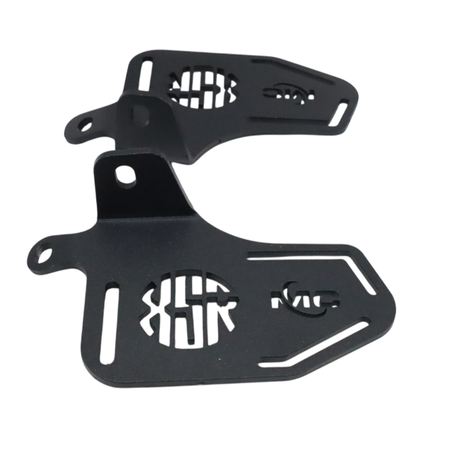 Motocare footrest installed on Yamaha XSR 155 providing rider grip and comfort