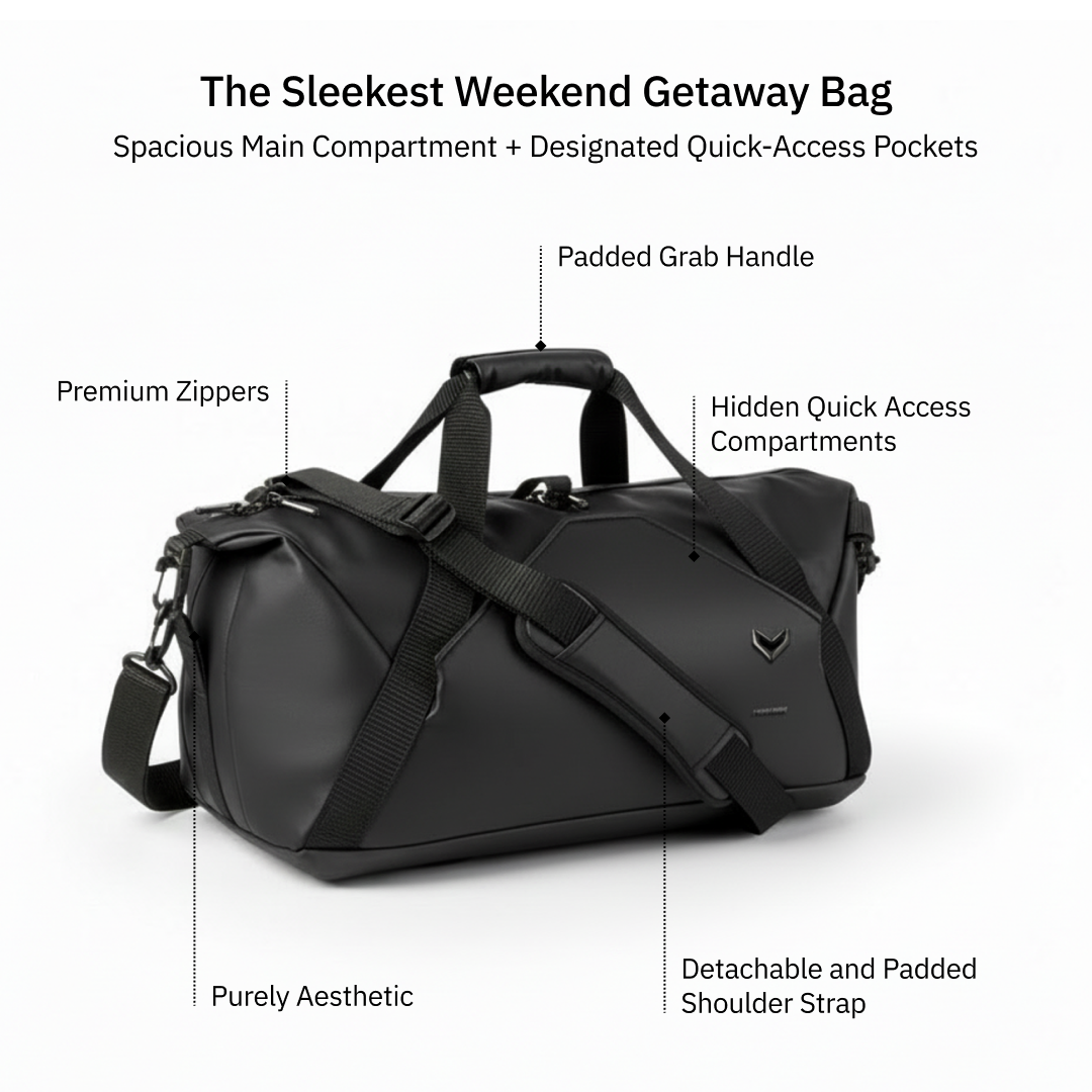 Vantora LUNA Duffle Bag 30L | Water-Resistant Travel & Gym Duffle with Shoulder Sling