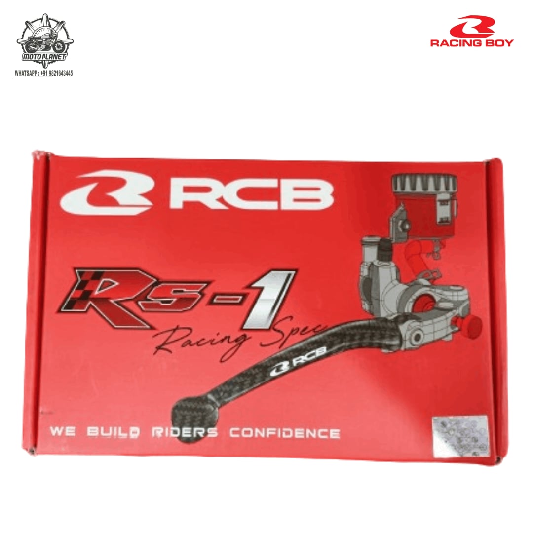 RCB RS-1 17mm LH forged master brake pump with carbon lever 01BP030T