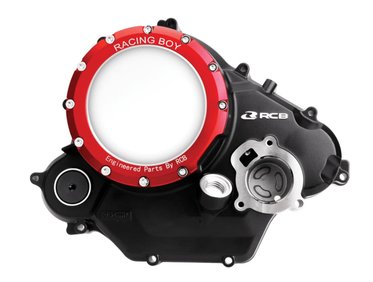 RCB 01E0010 aluminium engine cover protector with transparent window in Red, Blue, Gold and Silver