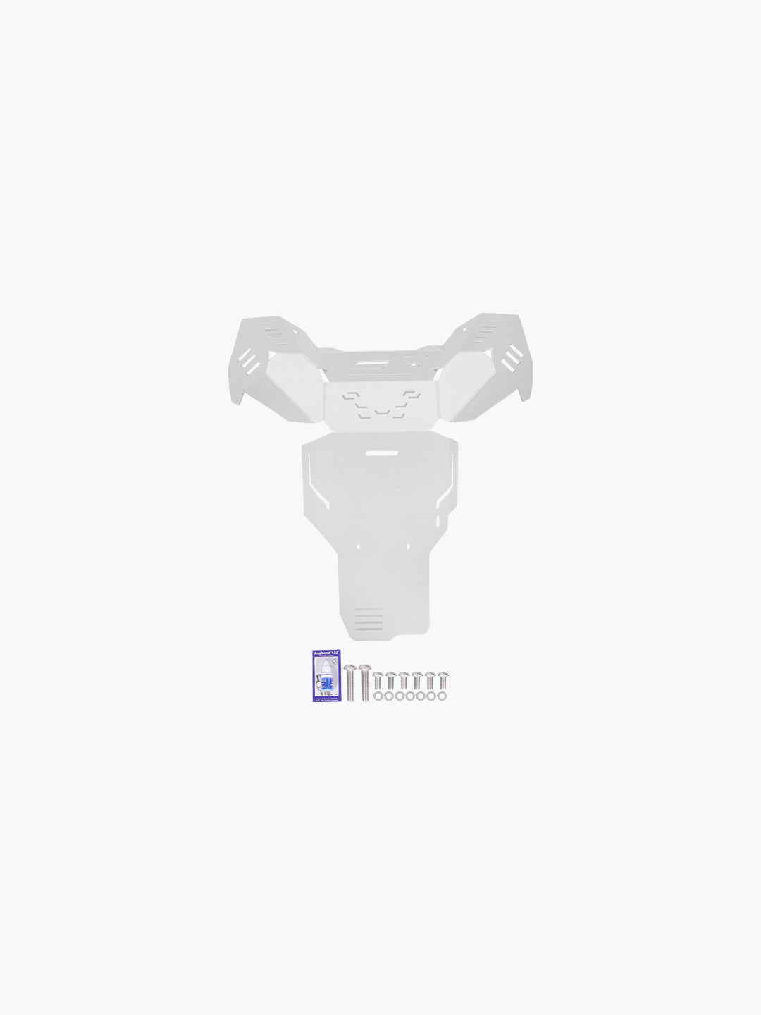 Legundary Custom KTM ADV 890 Vambrace Bash Plate Silver aluminium engine sump guard skid plate