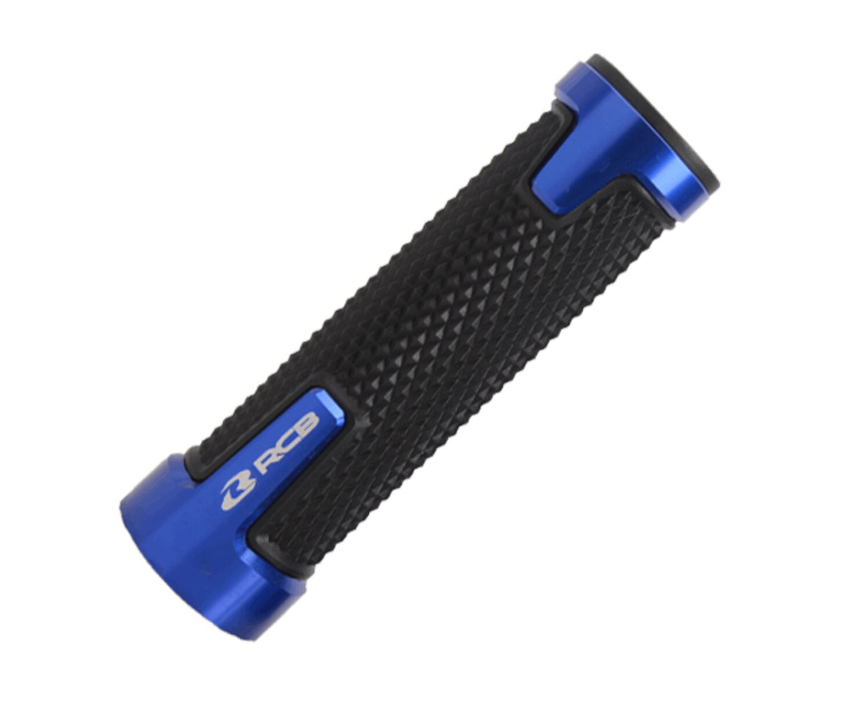 RCB AHG14 motorcycle grip set 01HG014 in Blue, Gold and Silver
