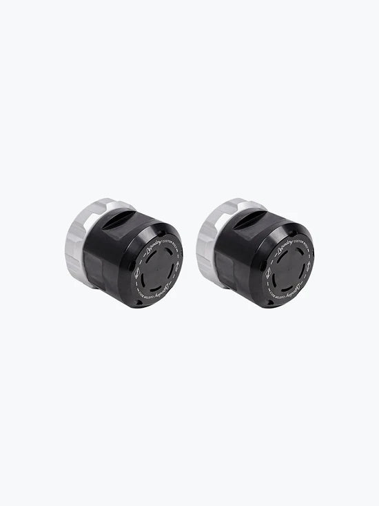 Legundary Custom Rotex Front Wheel Slider for Kawasaki Versys 650 Black Silver Aluminium Mild Steel Fork Protector