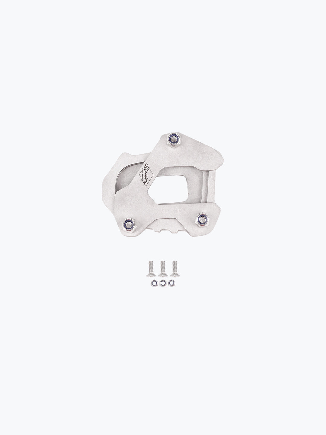 Legundary Custom Brogue Side Stand Base Triumph Tiger 660 Stainless Steel Silver Extender