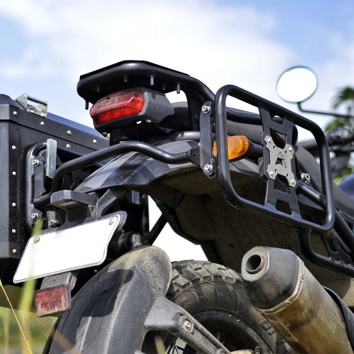 Auto Engina Pannier/Saddle Stay for Royal Enfield Himalayan 411 | Black Soft Luggage Carrier