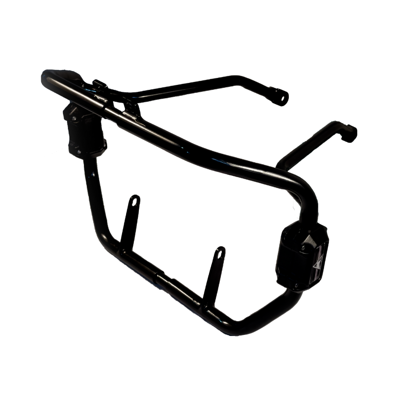 Auto Engina Crash Leg Guard for Royal Enfield Hunter 350 27mm 22mm Mild Steel Gloss Black with Sliders