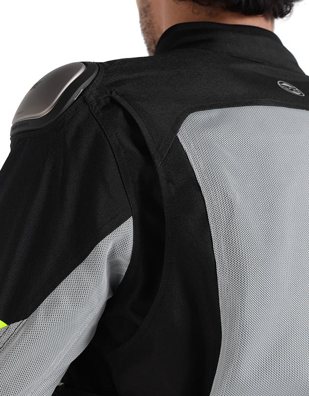 Royal Enfield Crossroader V2 Grey Neon Class A riding jacket