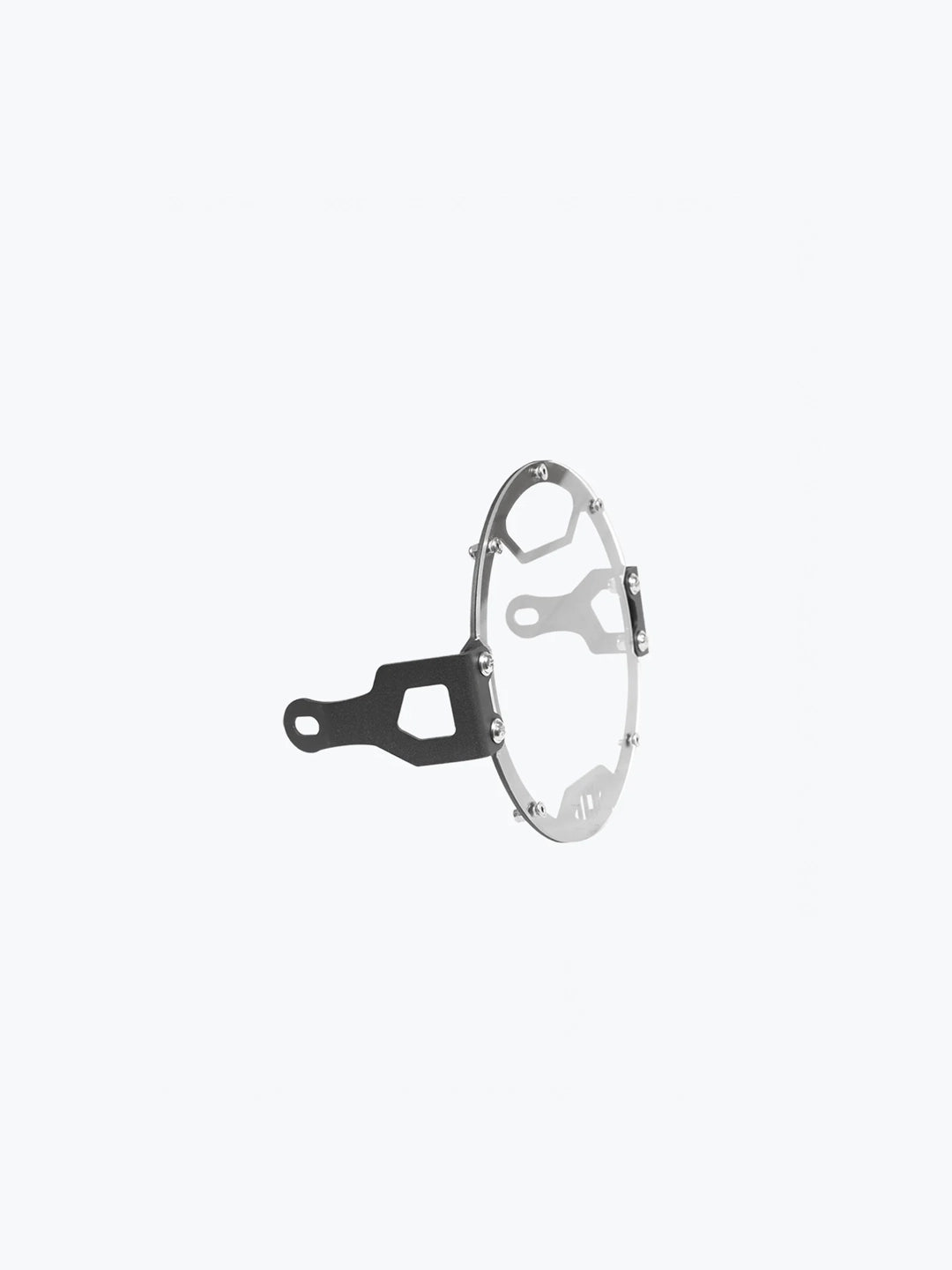 Legendary Custom Interceptor 650 oculus headlight shield black mild steel guard